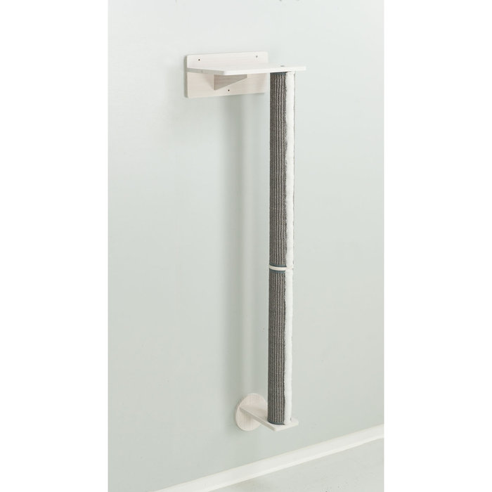Wall set 1, post with wall holders, 35 × 130 × 25 cm, white/grey