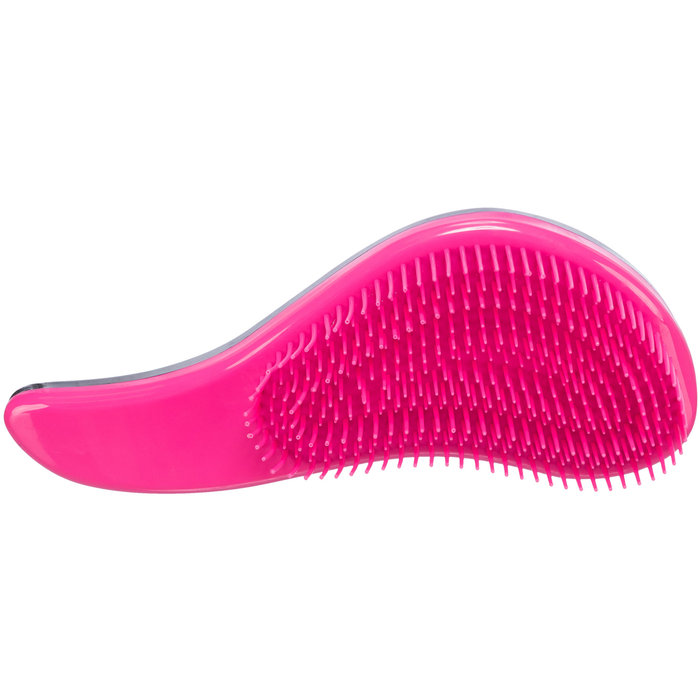 Soft brush, plastic, 19 cm, pink/black