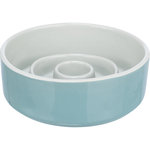 Slow Feeding bowl, ceramic, 0.9 l/ø 17 cm, grey/blue