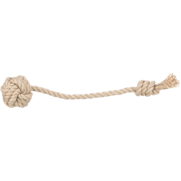 Rope with ball, hemp/cotton, ø 5/33 cm