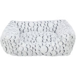 Cama Mila, Blanco-Gris, 60 × 50 cm
