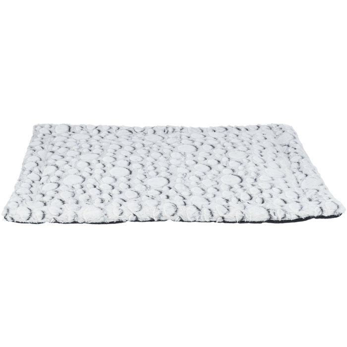 Mila lying mat, plush, 100 × 70 cm, white-grey