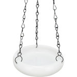 Bird water bowl, hanging, ceramic, 100 ml/ø 12 cm, white