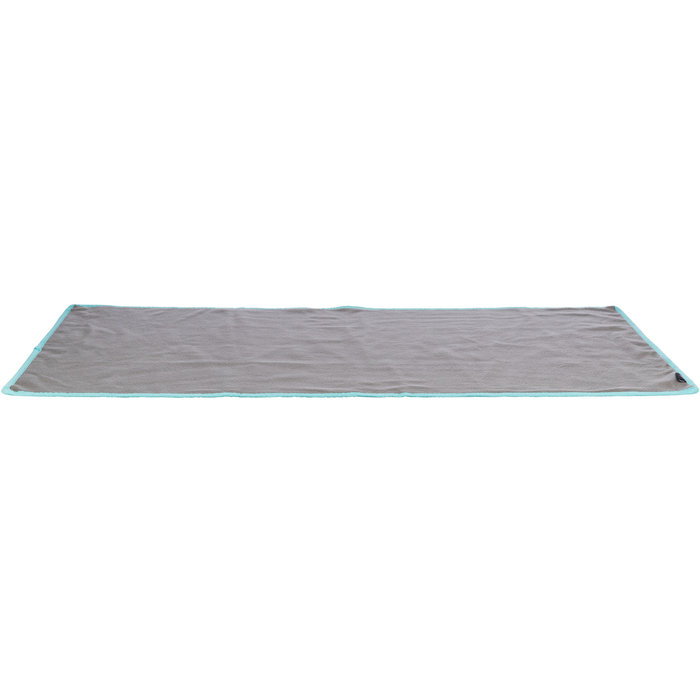 Fleece blanket for enclosures and cages, 140 × 100 cm, grey/turquoise