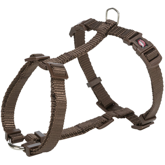 Premium H-harness, L: 60–87 cm/25 mm, hazelnut