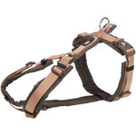 Premium trekking harness, M: 53–64 cm/20 mm, caramel/hazelnut