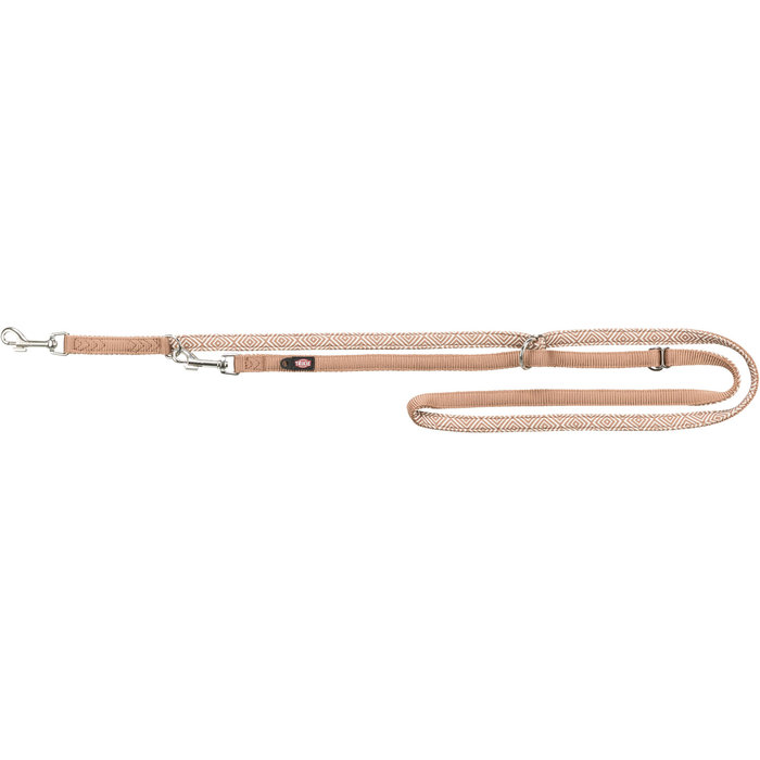 Premium adjustable leash, neoprene padded, L–XL: 2.00 m/25 mm, boho diamond/caramel