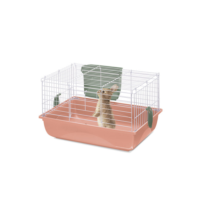 Rodent Cage EASY 60,  2ND LIFE,  50x32x34, Pink