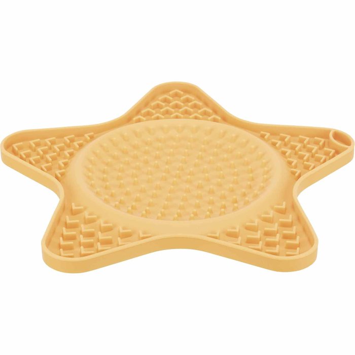 Lick'n'Snack mat, Silicone, 23.5 cm, Yellow