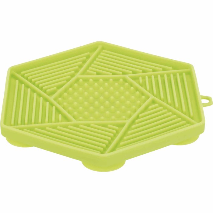 Lick'n'Snack mat with suction pad, Silicone, 17 cm, Green
