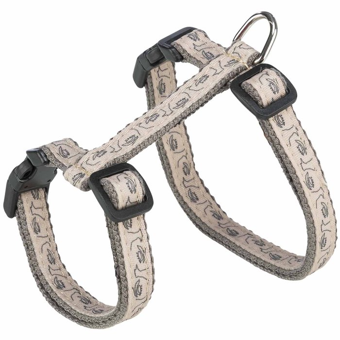 Cat harness with lead, 27–45 cm/13 mm, 1.20 m, grey/beige