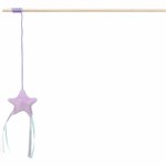 Junior playing rod with star, plush/wood, 40 cm