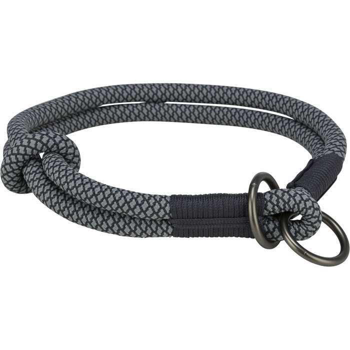 Soft Rope Collar de Educación, XS, 25 cm/ø 6 mm, Negro/Gris