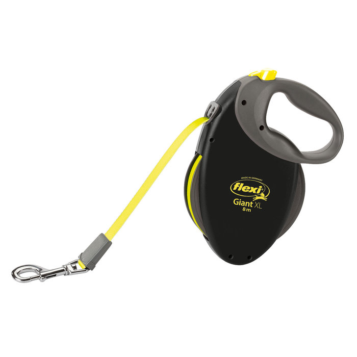 flexi NEON GIANT Cinta Enrollable, Cinta, XL, 8m, Negro Neón