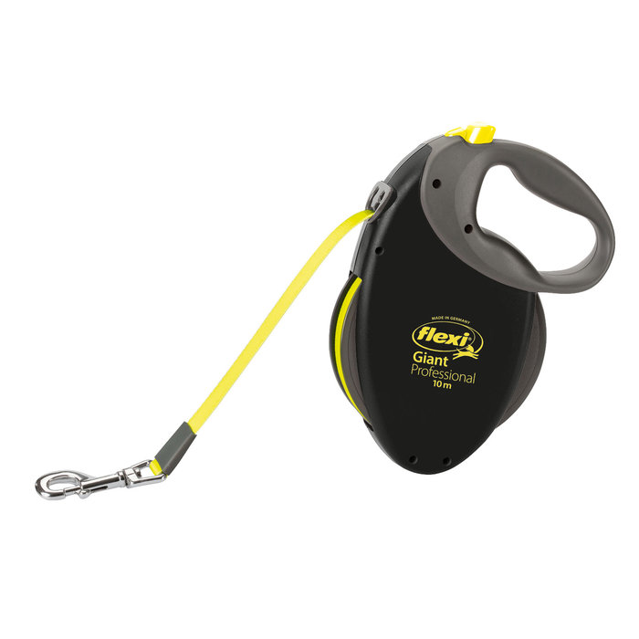 flexi NEON GIANT Cinta Enrollable, tape lead, L: 10 m, Negro