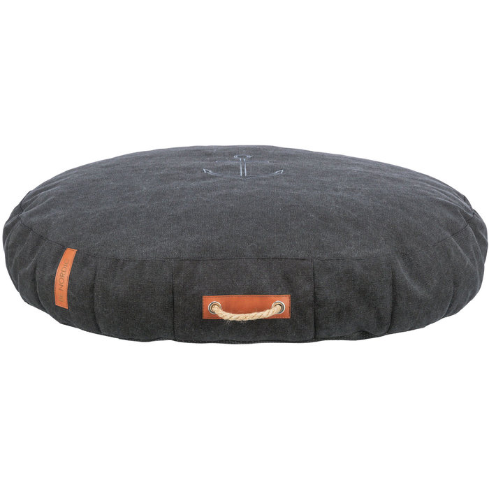 BE NORDIC Cojín Föhr, oval, 100 × 70 cm, Negro