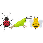 Insectos, fieltro, catnip, 11 cm