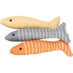 Pescado, tela, catnip, 20 cm