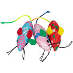 Ratón, tela, catnip, 7 cm