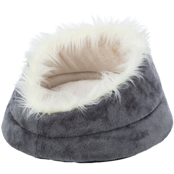 Cama Minou, redonda, ø 47 × 26 cm, Gris/Gris Claro