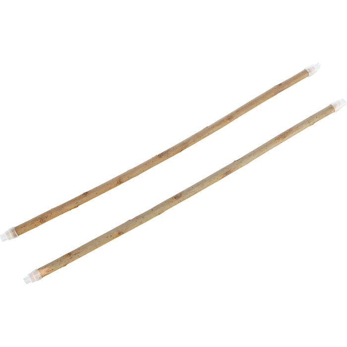 Perchas de madera de corteza para jaula, corteza madera, 45 cm/ø 10–12 mm, 2 pcs
