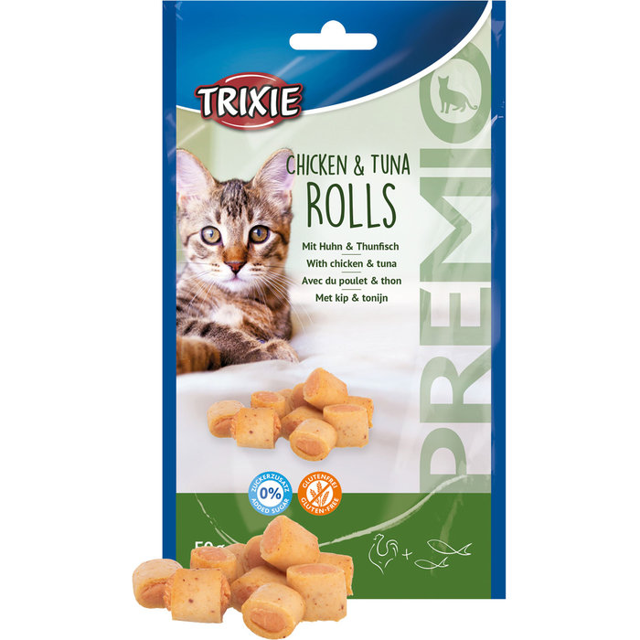PREMIO Chicken & Tuna Rolls, 50 g