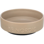 BE NORDIC Comedero de cerámica, cerámica/caucho, 0.5 l/ø 16 cm, Taupe