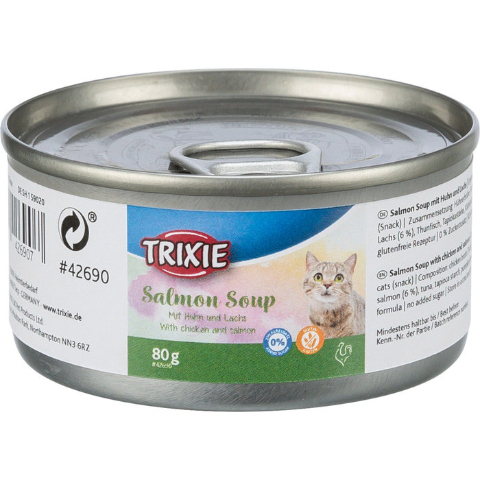 Sopa de Salmón con pollo y salmón, 80 g