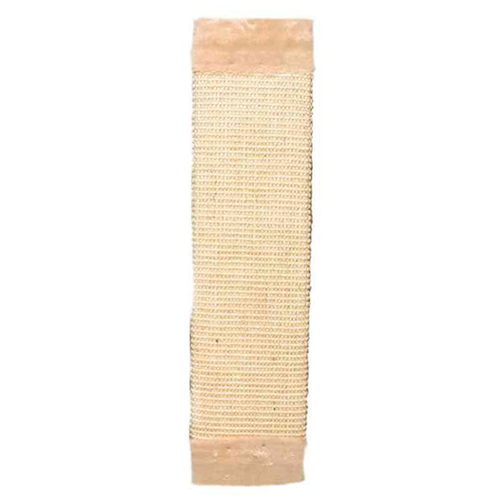 Scratching board with plush, 15 × 62 cm, natural/beige