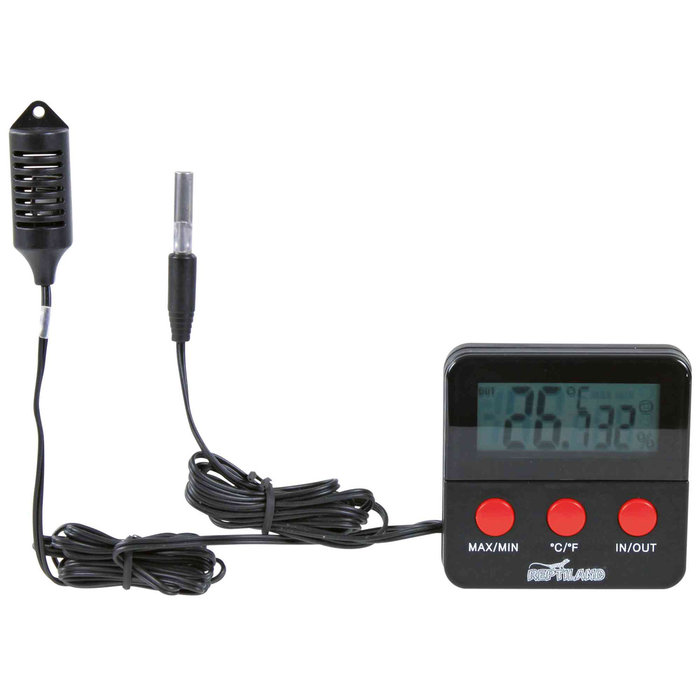 Digital thermo-/hygrometer with remote sensor, 6 × 6 cm