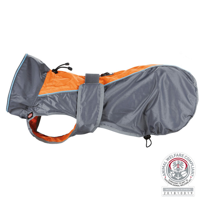 Impermeable Solid, XS, 25 cm, Gris-Naranja
