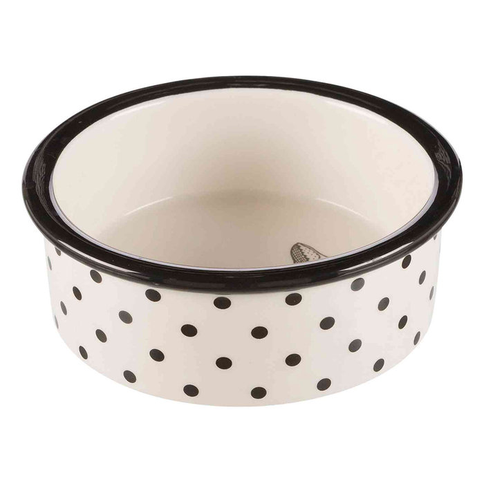 Comedero Cerámico Zentangle, 0.3l/ø12 cm, Blanco-Negro