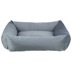 Cama Alena, cuadrada, 80 × 60 cm, Azul/Gris