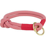 Soft Rope Collar de Educación, XS, 25 cm/ø 6 mm, Rojo/Crema