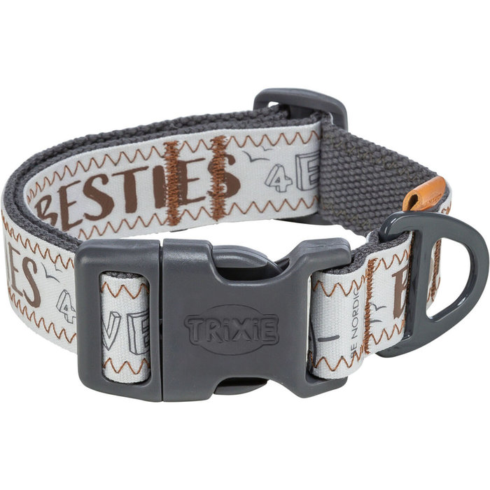 BE NORDIC Collar, extra ancho, M–L, 40–60 cm/38 mm, Gris