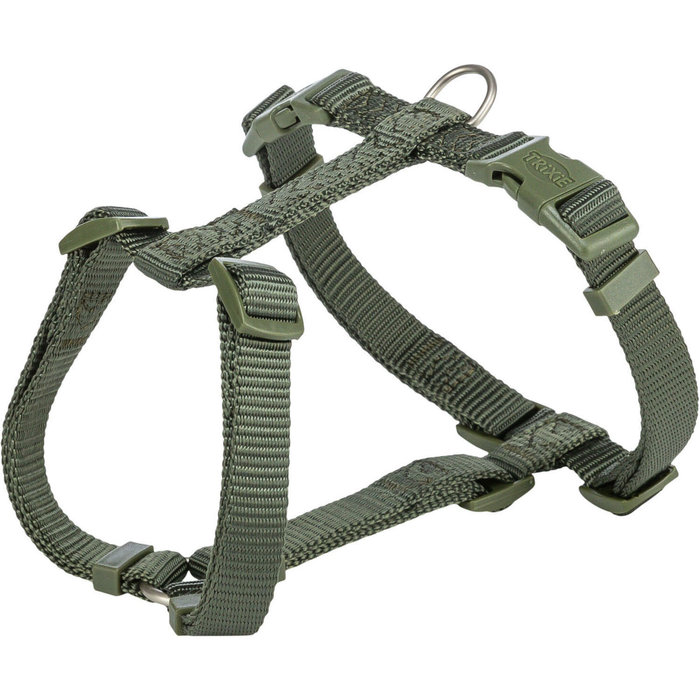 Premium H-harness, L: 60–87 cm/25 mm, olive green