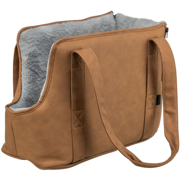 Bolsa Evelyn, 40 × 30 × 20 cm, Marrón/Gris