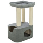 Poste Rascador Viviana, 86 cm, Azul/Gris