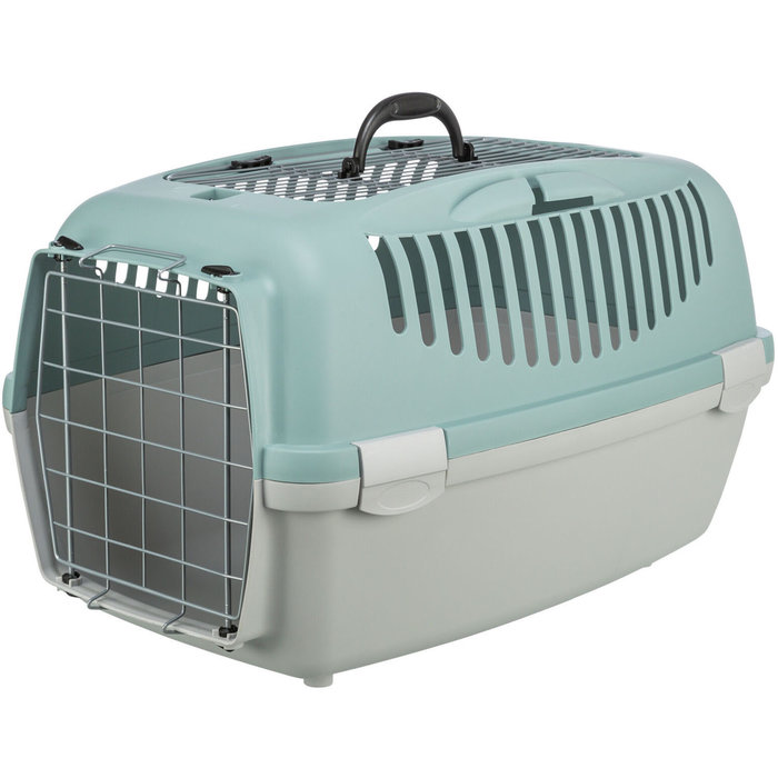 Transportín Capri 3 Open Top, S, 40 × 38 × 61 cm, Gris claro/Salvia