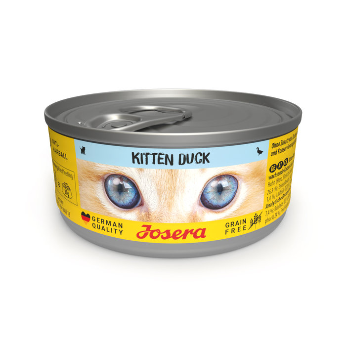 Lata Gato Kitten de Pato, JOSERA, 85 g