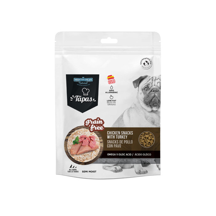 Tapas sin Cereales, MEDITERRANEAN, de Pollo y Pavo, 150 g