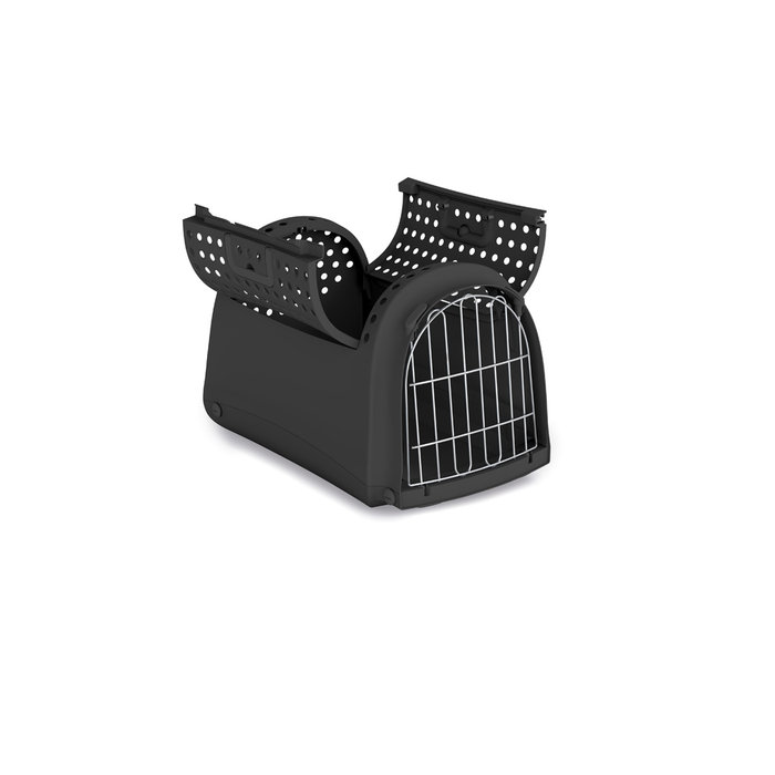 Transportín LINUS CABRIO, 50x32x34,5cm, Negro