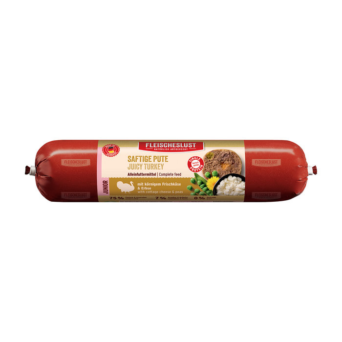 Salchicha Junior de Pavo con queso crema granulado y guisantes para juniors, 800 g
