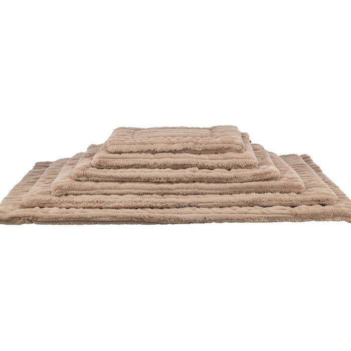 Colchoneta Lonni, felpa, 130 × 90 cm, marrón claro