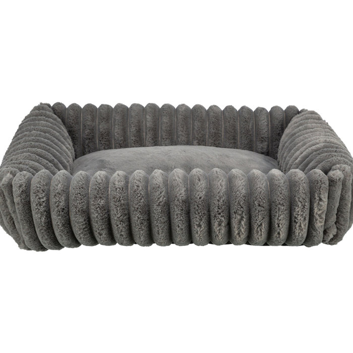 Cama Lonni, felpa, rectangular, 100 × 70 cm, gris