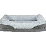 Cama Vital Lino, cuadrada, 110 × 75 cm, gris/gris claro