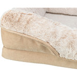 Cama Vital Lino, cuadrada, 110 × 75 cm, beige