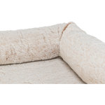 Cama Vital Lino, cuadrada, 110 × 75 cm, beige