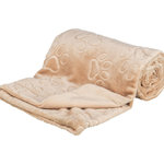Manta Barry, felpa suave, 150 × 100 cm, beige