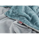 Manta Barry, felpa suave, 150 × 100 cm, azul/gris